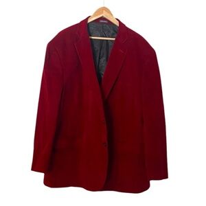 Stafford Corduroy Men's Big & Tall Corduroy Elbow‎ Patch Red Sport Coat Size 3XL